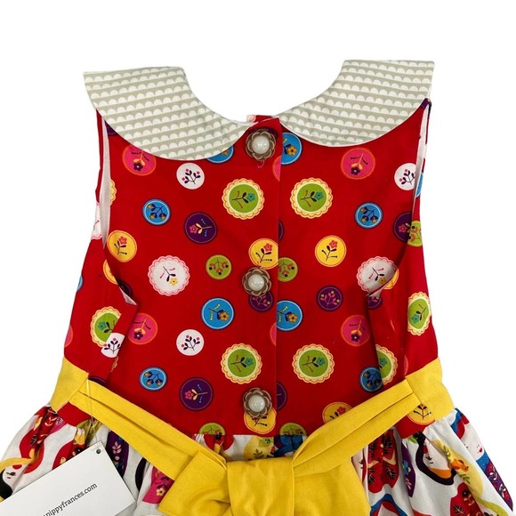 Pippy Francis Small Batch Nesting Doll Print Eva Dress Girls 4T - Picture 7 of 8